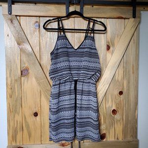 Black and white mini dress